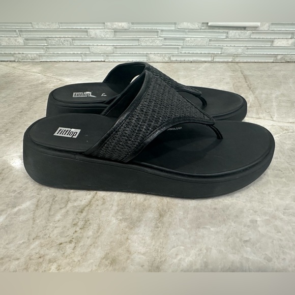 Fitflop, F-MODE Woven Flatform Toe-Post Sandals - Picture 2 of 5